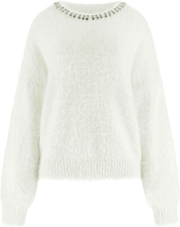 Guess Pullover Maglione girocollo con applicazioni XS  - Francavilla Moda